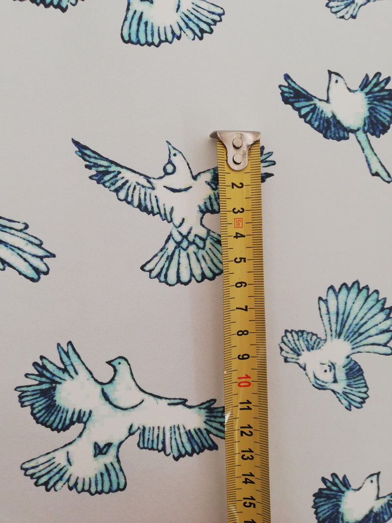 NZ Bird Wallpaper - Teal Measurments