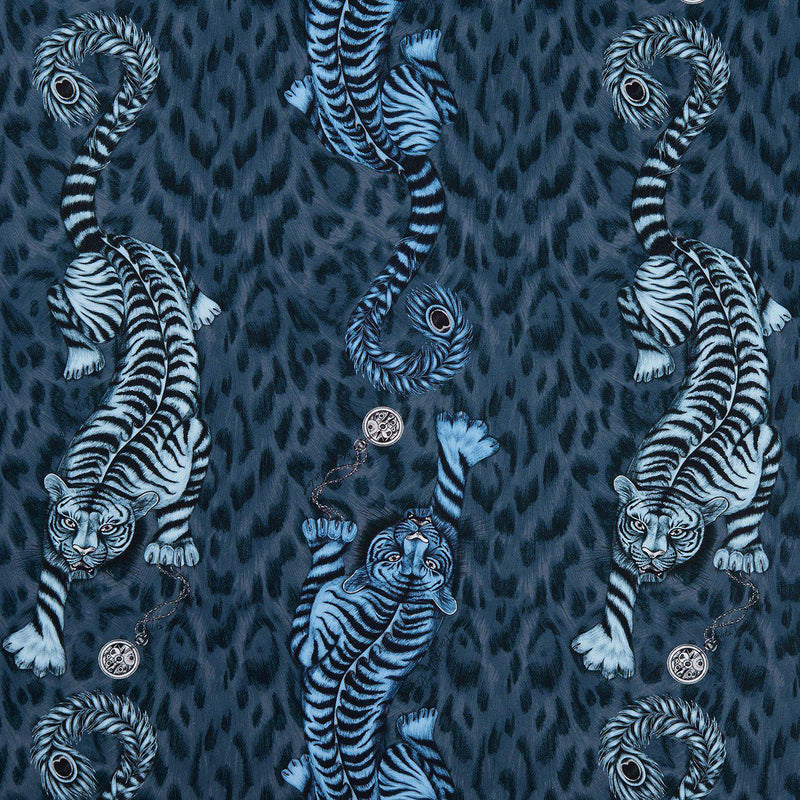 Navy Tiger Fabric - New Zealand