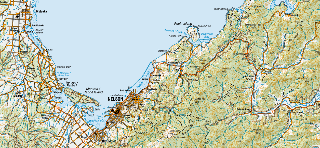 Nelson City Map - Wallpaper