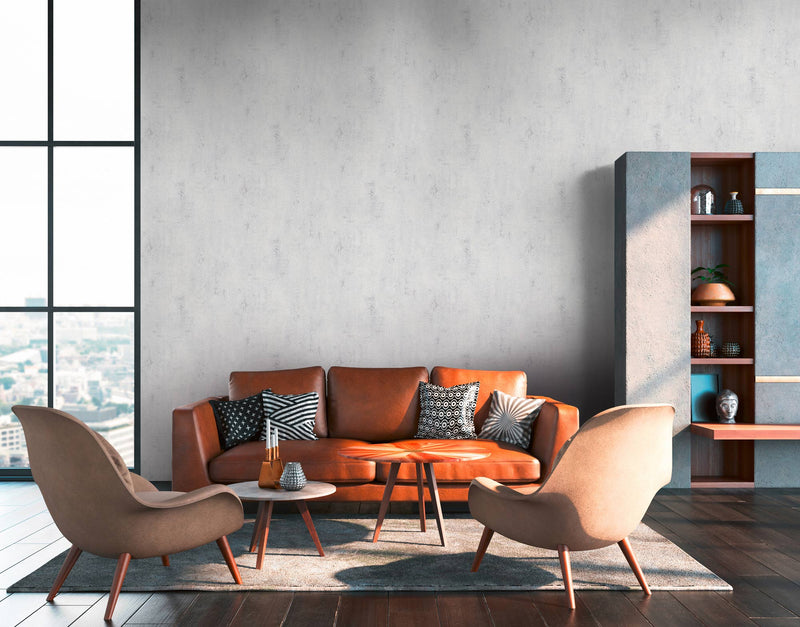 New York Plaster Wallpaper - Beige/White