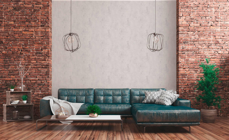 New York Plaster Wallpaper - Beige/White