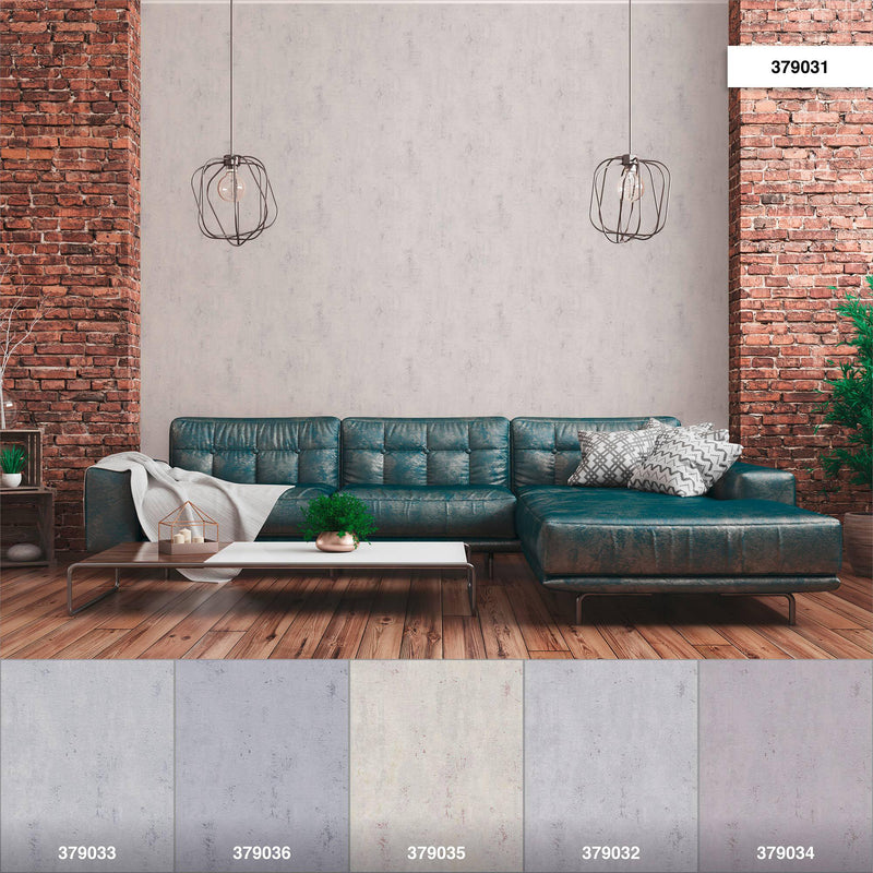 New York Plaster Wallpaper - Beige/White