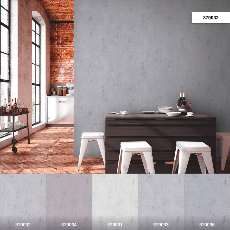 New York Plaster Wallpaper - Grey