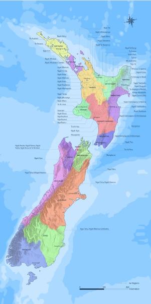 New Zealand Map Wallpaper - Traditional