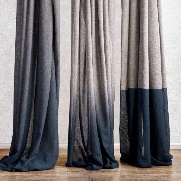 Ombre Curtains NZ - Navy on Brooklyn Char