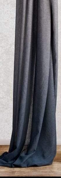 Ombre Dipped Curtain -  Navy/Char - Gradient