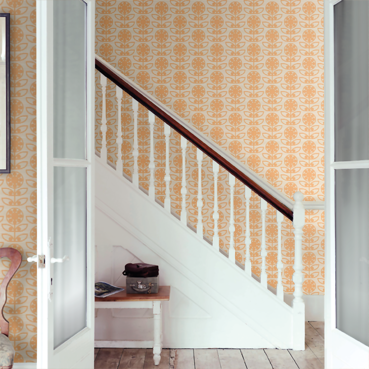 Retro Dotty Flower Wallpaper - 3 Colours