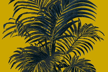 Palm - Florence Broadhurst Fabric - Mustard