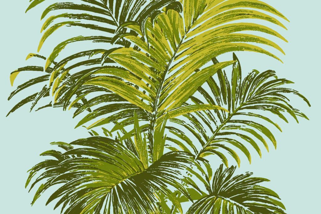 Palm - Florence Broadhurst Fabric - Olive Springs