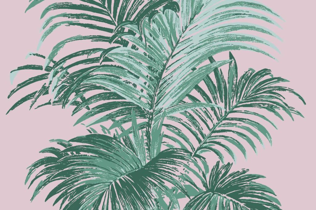 Palm - Florence Broadhurst Fabric - Pink