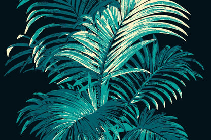 Palm - Florence Broadhurst Fabric - Teal