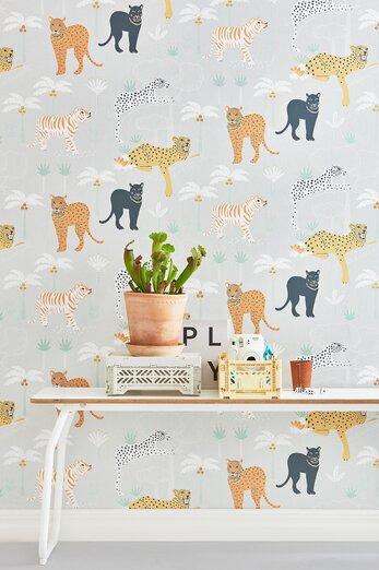 Panther Wallpaper - 3 Colours NZ-Wallpaper