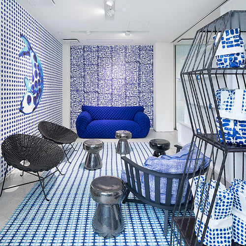 Paola Navone Blue Dots Wallpaper NZ-Wallpaper