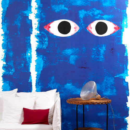 Paola Navone Blue Eyes Mural Wallpaper NZ-Wallpaper