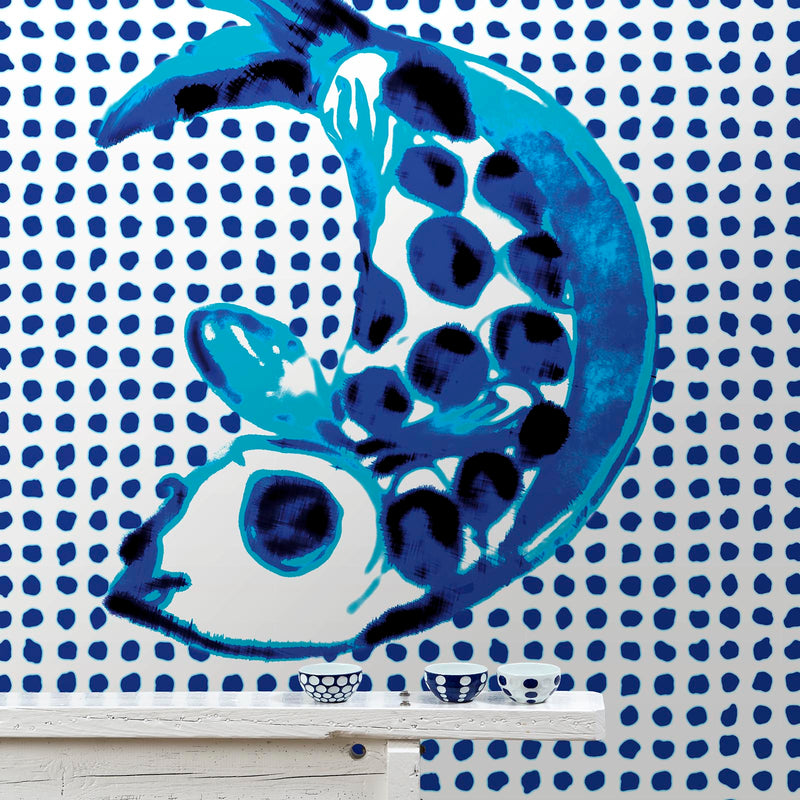 Paola Navone Fish & Dots Mural Wallpaper