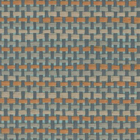Paperweave wallpaper - Orange/Sage