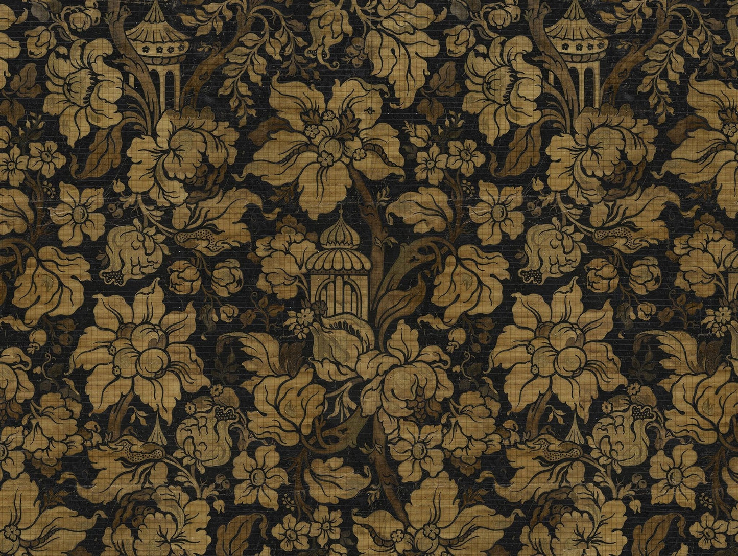 Paradis Noir Wallpaper Mural (per M2)