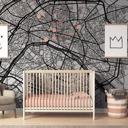 Paris Map in a Nursery