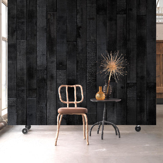 Piet Hein Eek 'Burnt Wood' wallpaper - Black NZ-Wallpaper