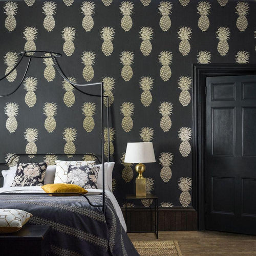 Pineapple Royale Wallpaper - 4 Colours NZ-Wallpaper