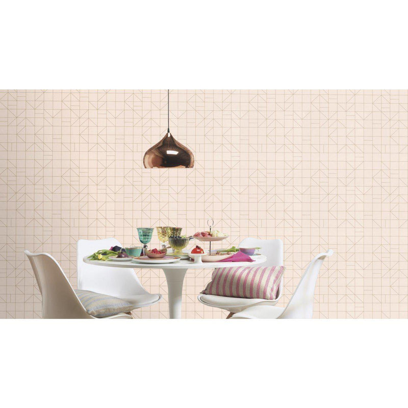 Pink Art Deco Wallpaper