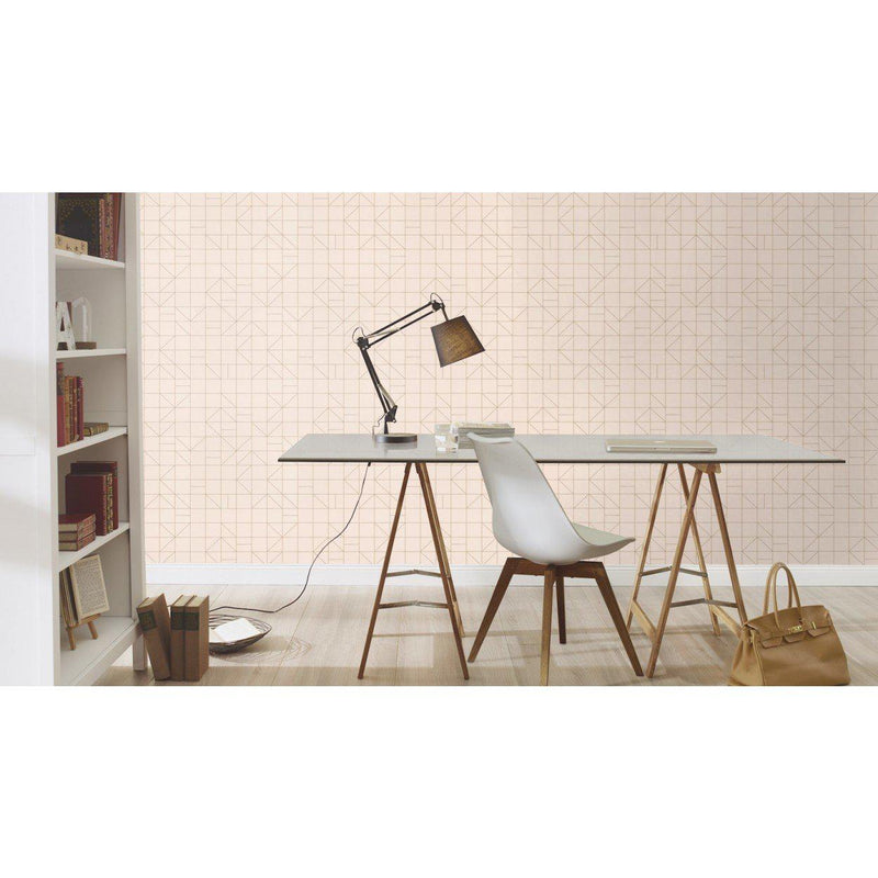 Pink Art Deco Wallpaper