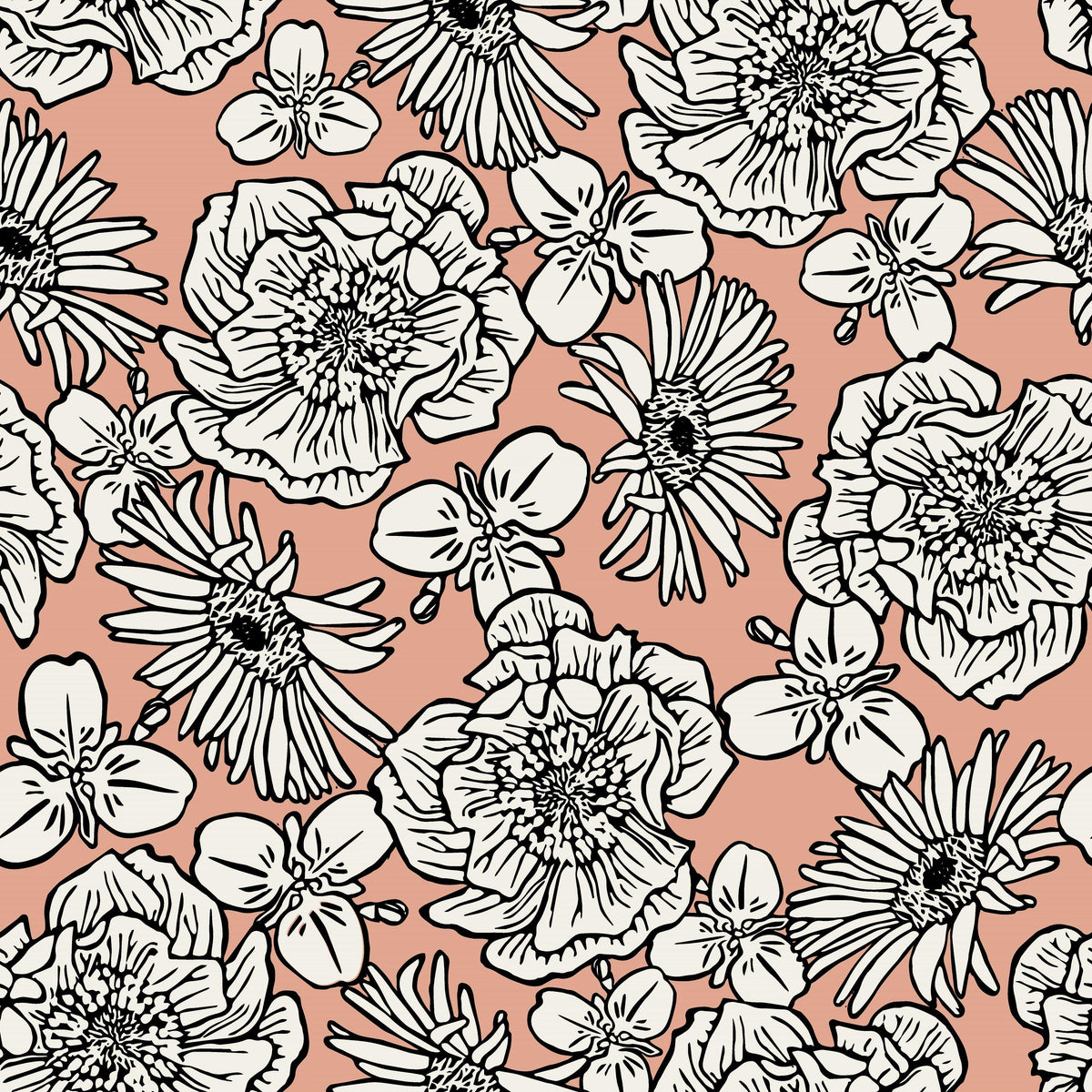 Mackenzie Country Wallpaper - Dusky Pink