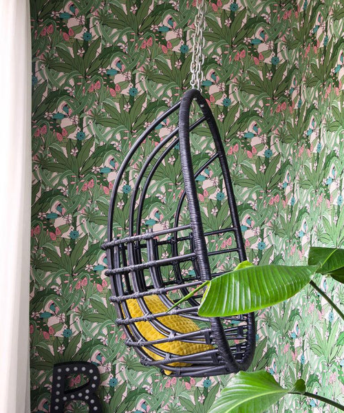 Pink/Green Tropical Wallpaper