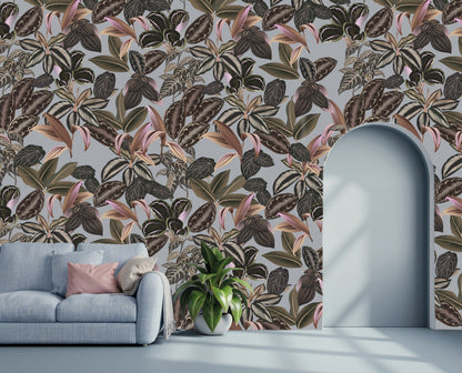 Prayer Plant - Custom Sized Wallpaper Mural (per m2)