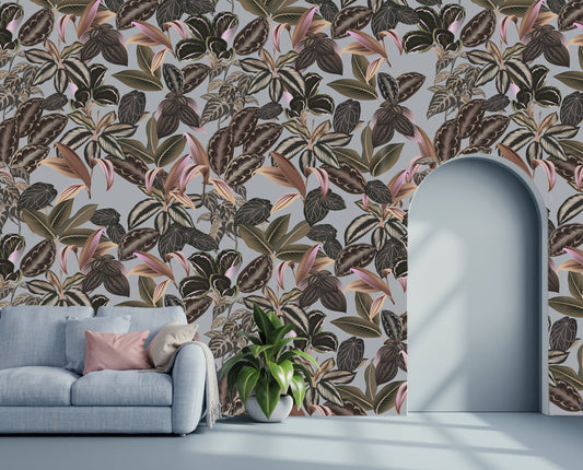 Prayer Plant - Custom Sized Wallpaper Mural (per m2)