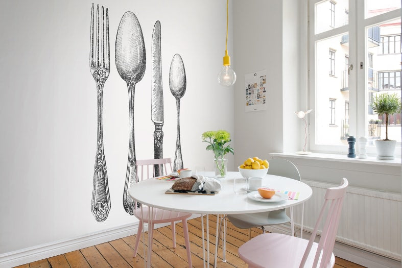 Cutlery Mural Wallpaper