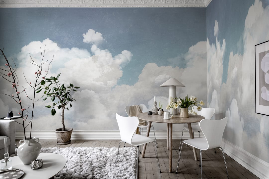 Cuddle Clouds - Custom Sized Wallpaper Mural (per m2)