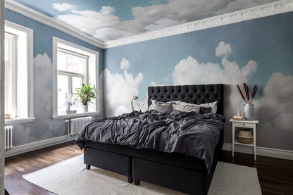 Cuddle Clouds - Custom Sized Wallpaper Mural (per m2)
