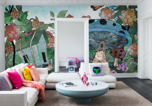 House Warming - Custom Sized Wallpaper Mural (per m2)
