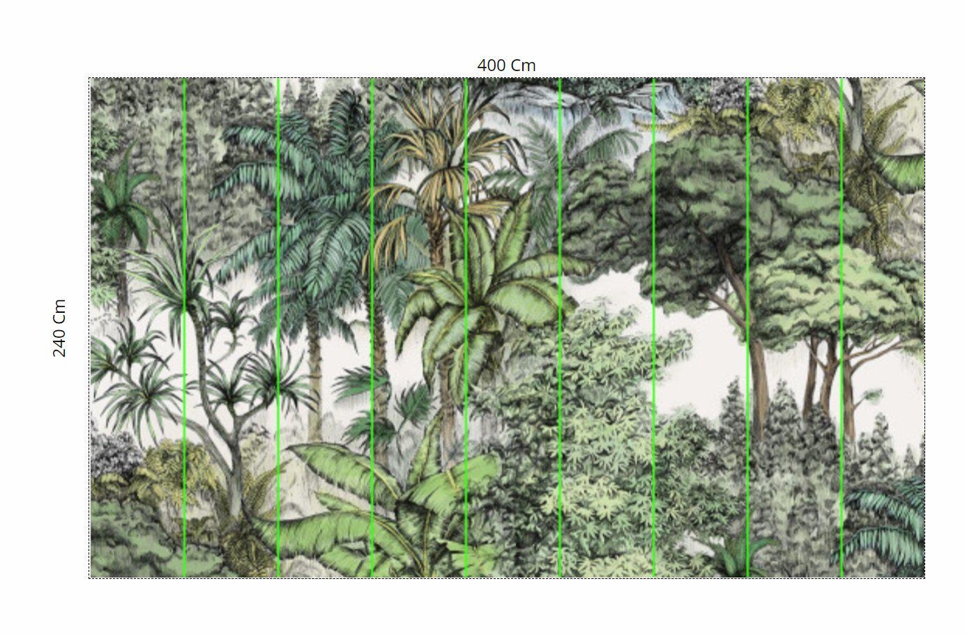 Secret Garden Custom Sized Wallpaper Mural (per m2) - Lush