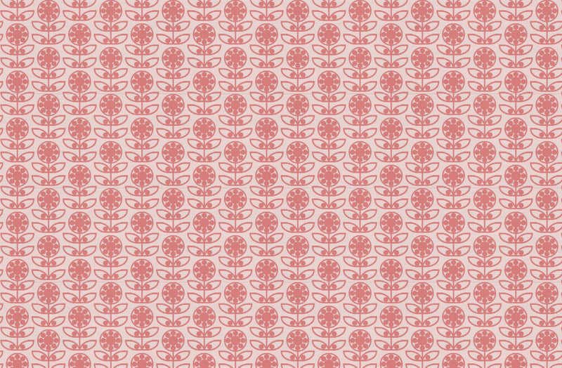 Retro Dotty Flower Wallpaper - 3 Colours