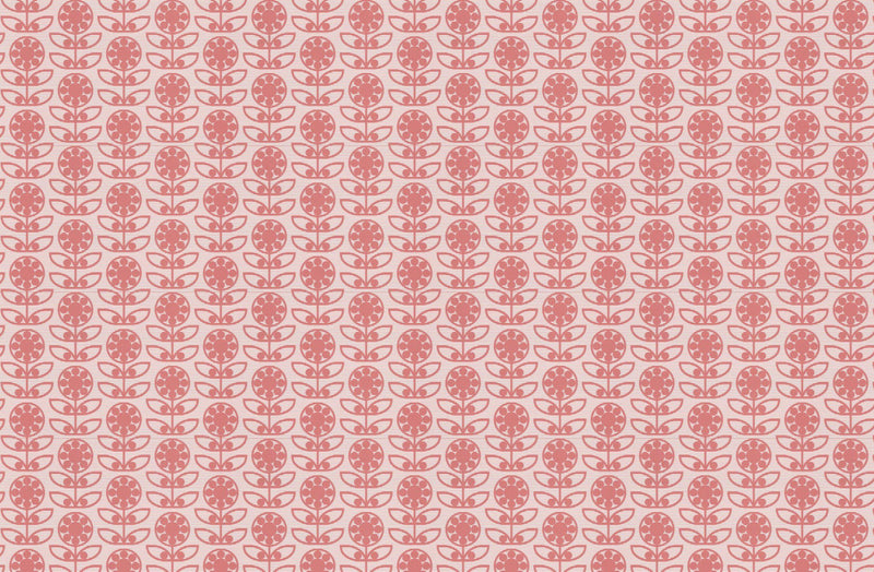 Retro Dotty Flower Wallpaper - 4 Colours NZ-Wallpaper