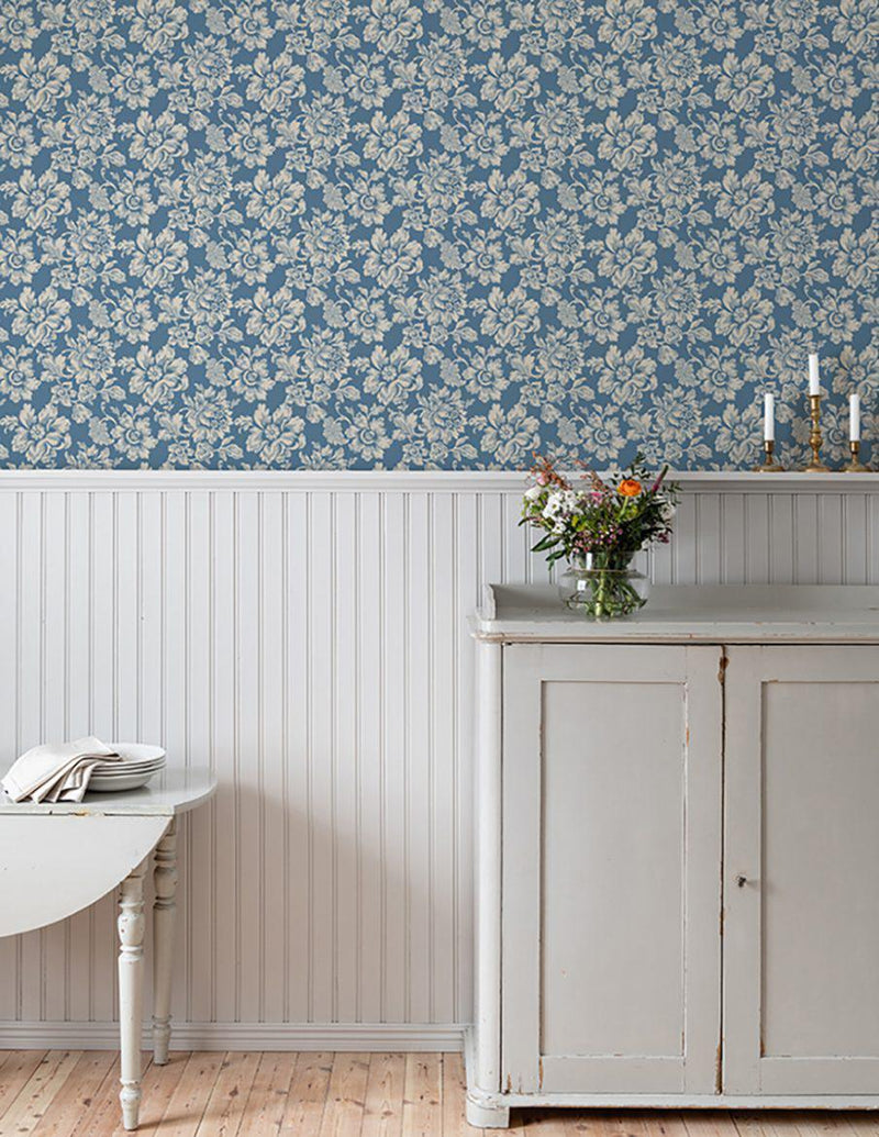 Rococo Floral Wallpaper - 5 Colours NZ-Wallpaper
