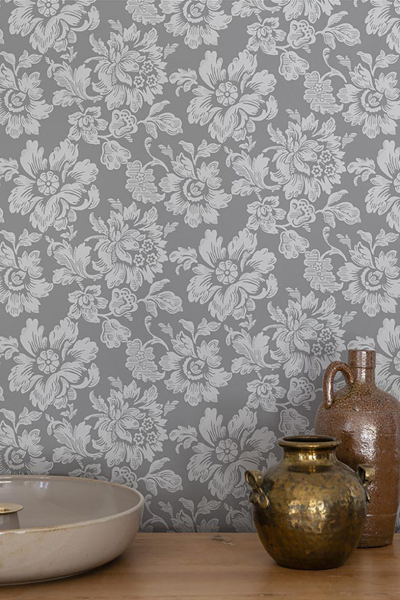 Rococo Floral Wallpaper - 5 Colours NZ-Wallpaper