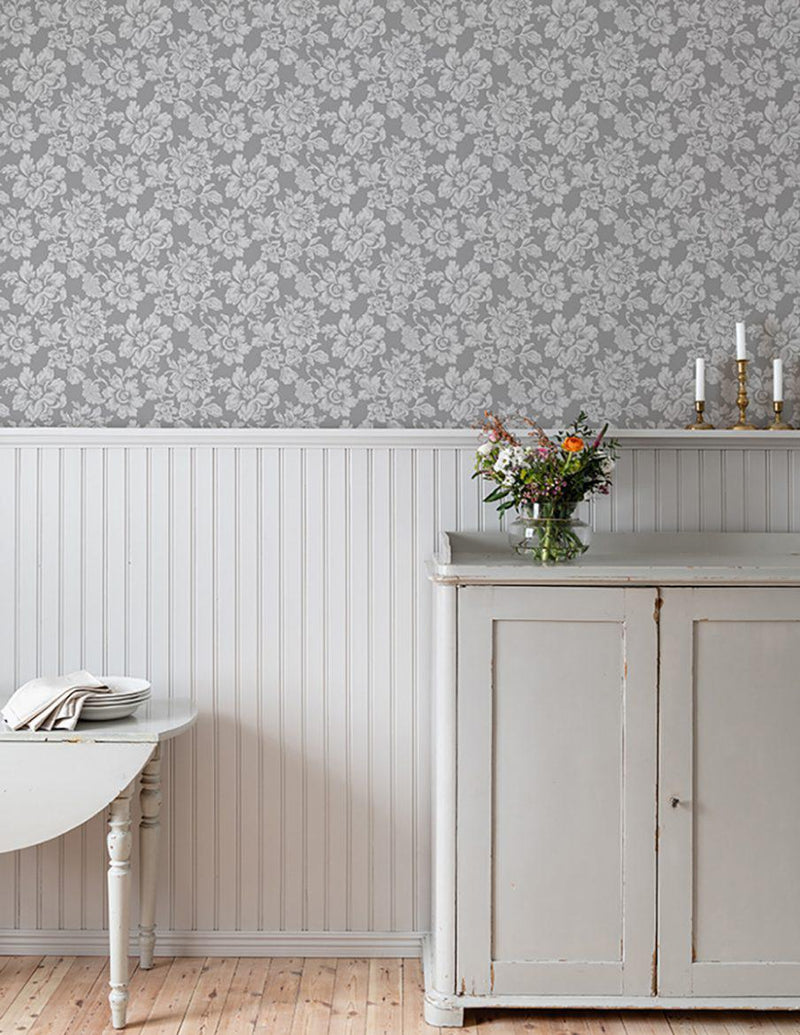 Rococo Floral Wallpaper - 5 Colours NZ-Wallpaper