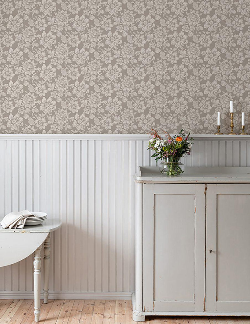 Rococo Wallpaper - Beige
