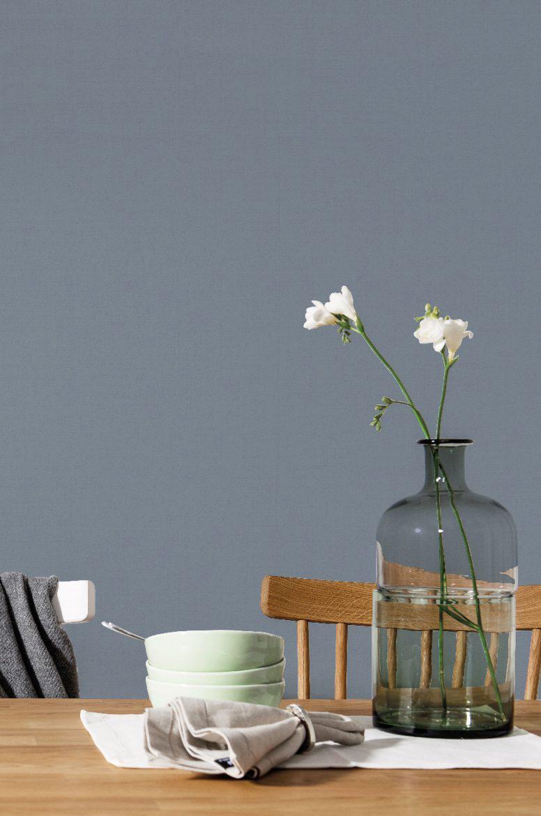Smokey Blue Plain Wallpaper