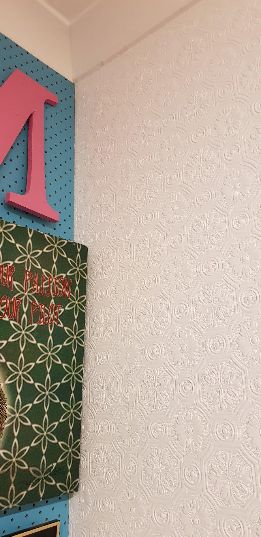 Spencer Floral Anaglypta Wallpaper - Customers Photo