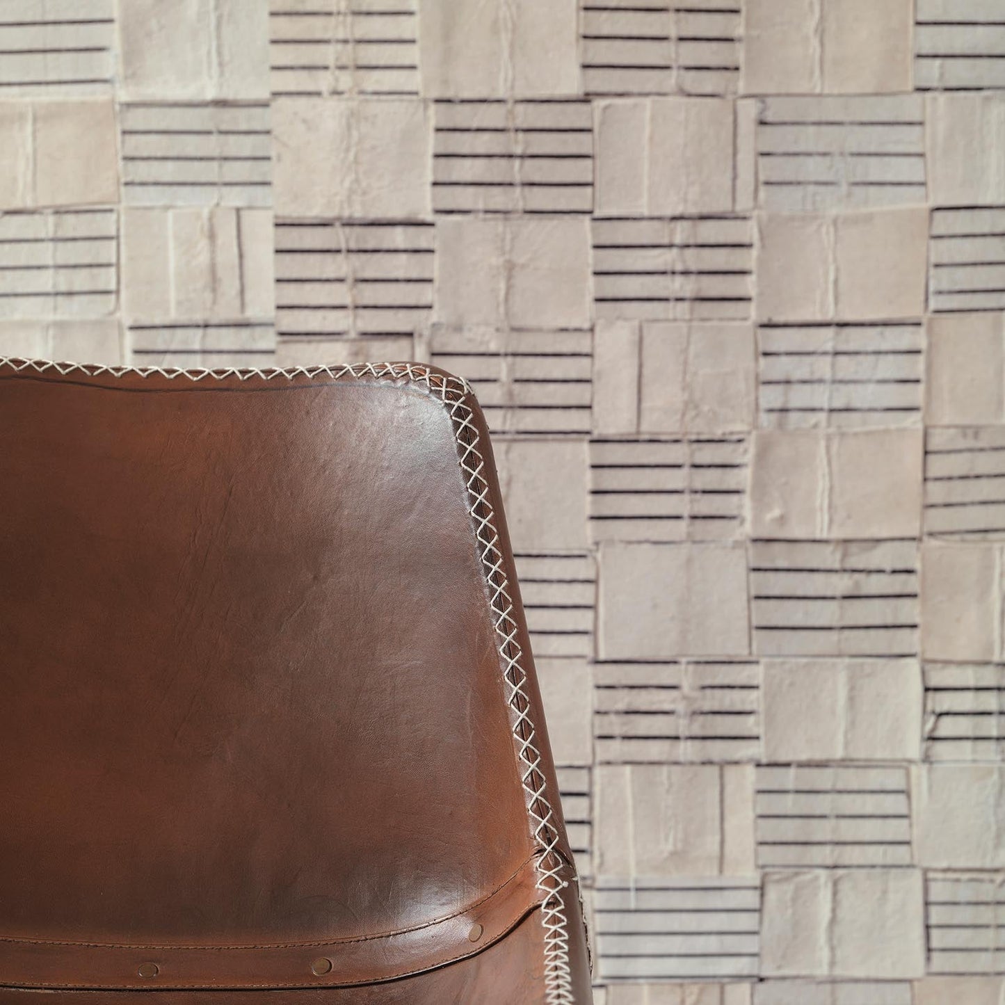 Striped Squares Remixed Wallpaper by Arthur Slenk NZ-Wallpaper