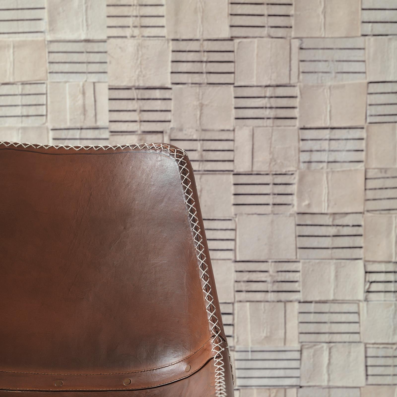 Striped Squares Remixed Wallpaper by Arthur Slenk NZ-Wallpaper