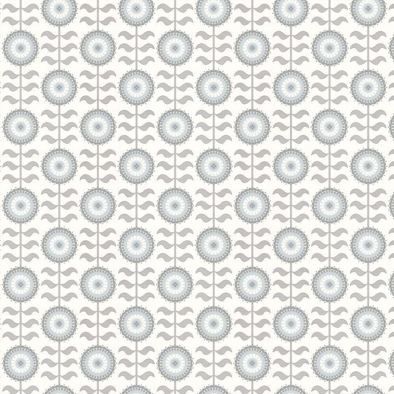 Tall Flower - Grey Wallpaper