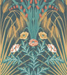 Bluebell Wallpaper - Spring Green/Cerulean Sky
