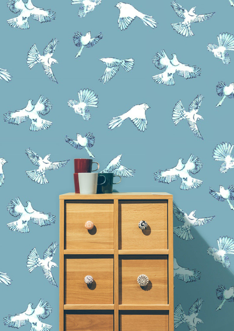 Teal NZ Bird Wallpaper