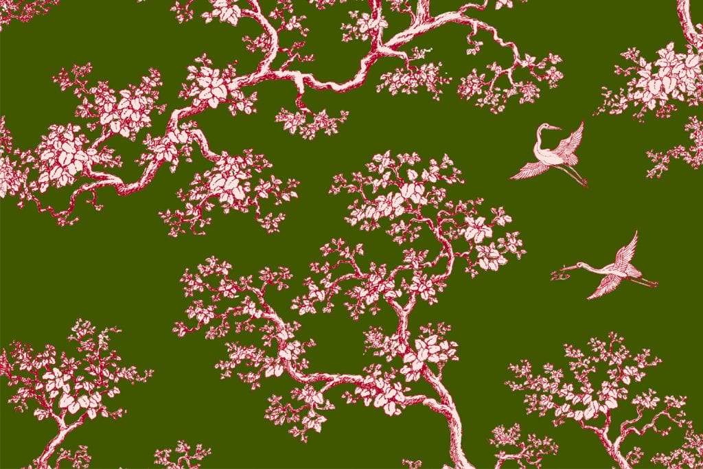 Cranes - Florence Broadhurst Wide Width Vinyl