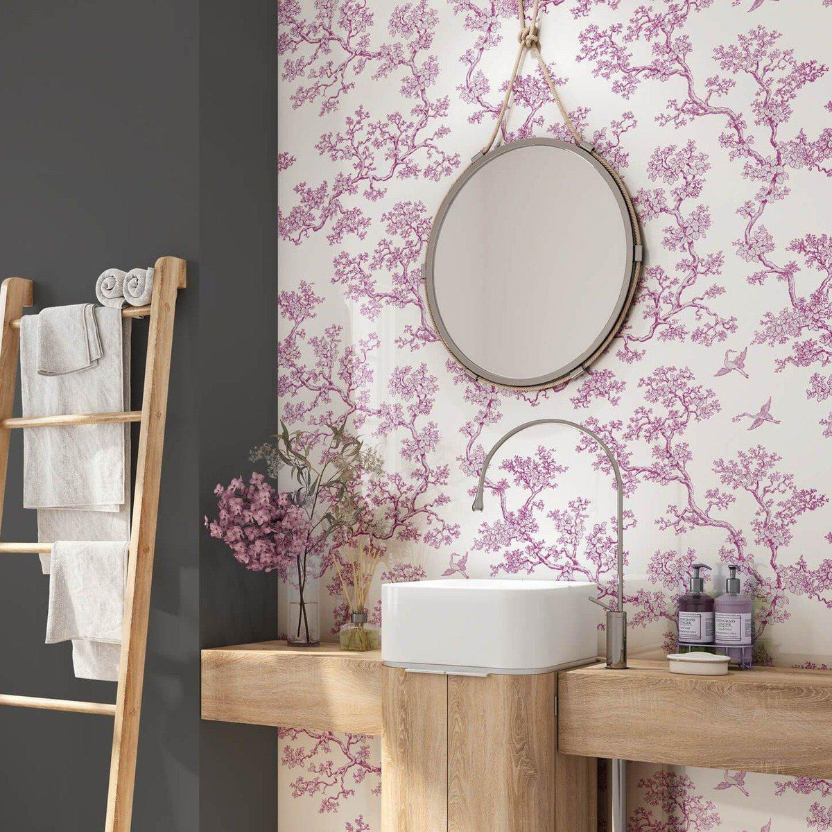 Cranes - Florence Broadhurst Wide Width Vinyl